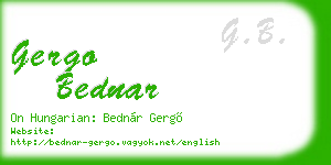 gergo bednar business card