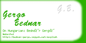 gergo bednar business card